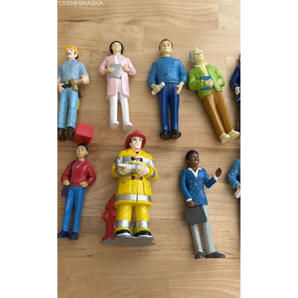 Plastic People Figurine Lot Community Helpers Careers 23 Figures Vintage - Picture 3 of 6